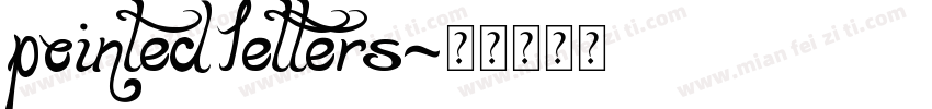 pointed letters字体转换